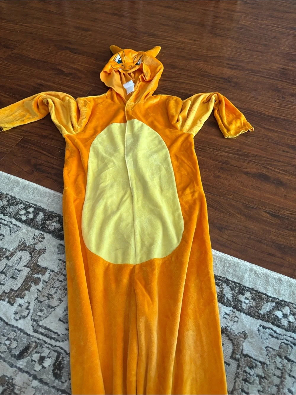 Pokemon Orange and Yellow Hooded Onesie Costume